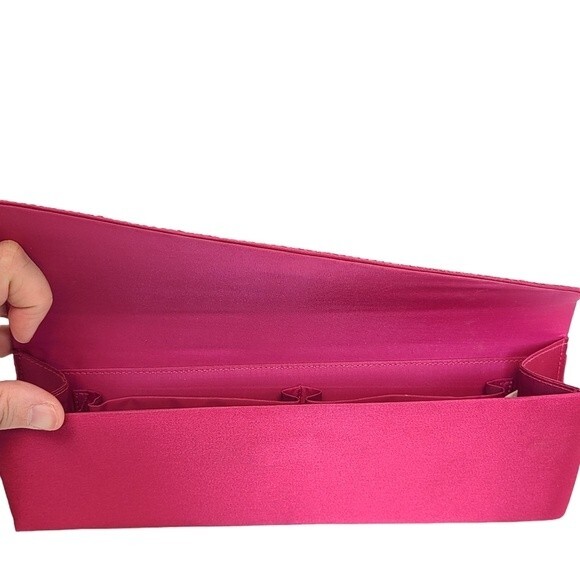 Y2K Pink Sequined Boxy Clutch Purse - Picture 6 of 7